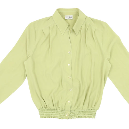 Fosby Women's Green Button-Up Shirt, Size 12