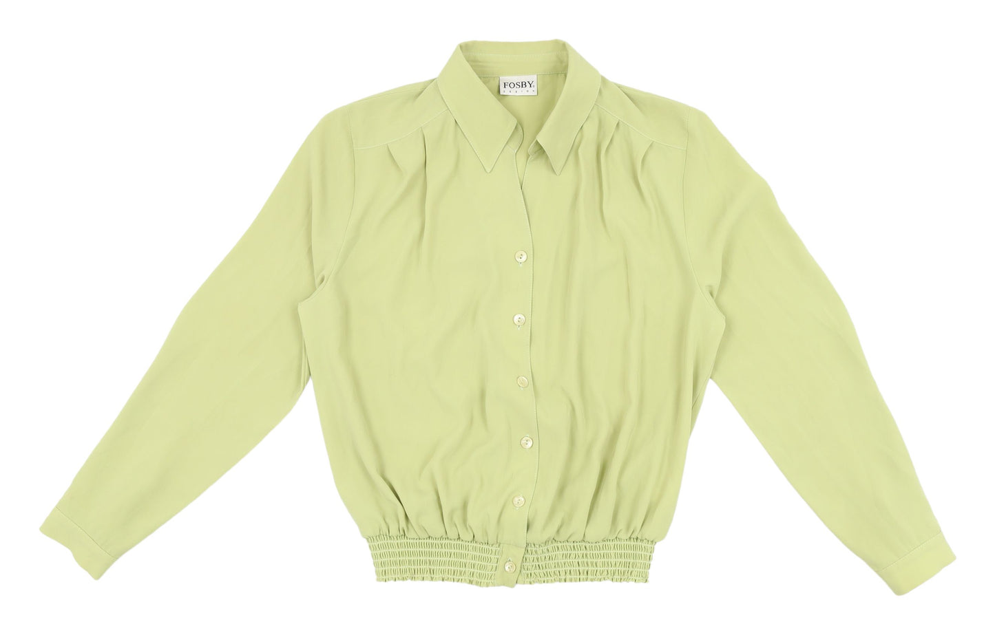 Fosby Women's Green Button-Up Shirt, Size 12
