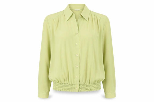 Front view of Fosby Women's Green Button-Up Shirt, size 12