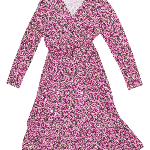 Marks and Spencer Women's Pink Floral Wrap Dress