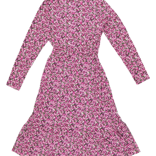 Marks and Spencer Women's Pink Floral Wrap Dress
