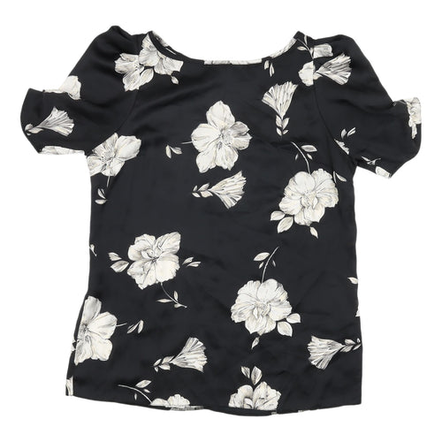 Dorothy Perkins Women's Black Floral Blouse, Size 10