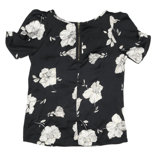 Dorothy Perkins Women's Black Floral Blouse, Size 10