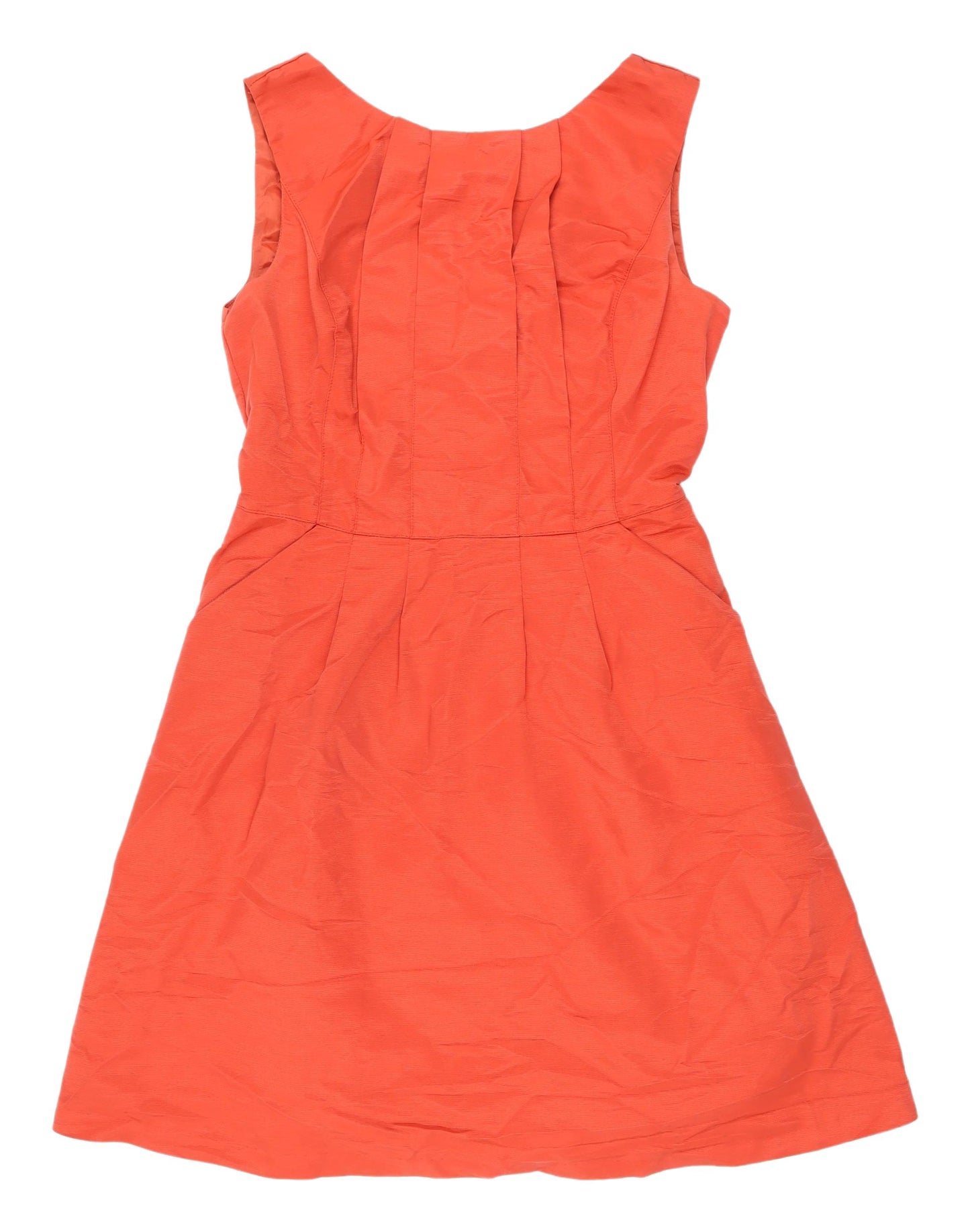 Reiss Women's Red A-Line Cotton Sleeveless Dress Size 12
