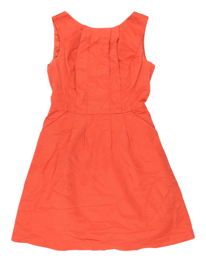 Reiss Women's Red A-Line Cotton Sleeveless Dress Size 12