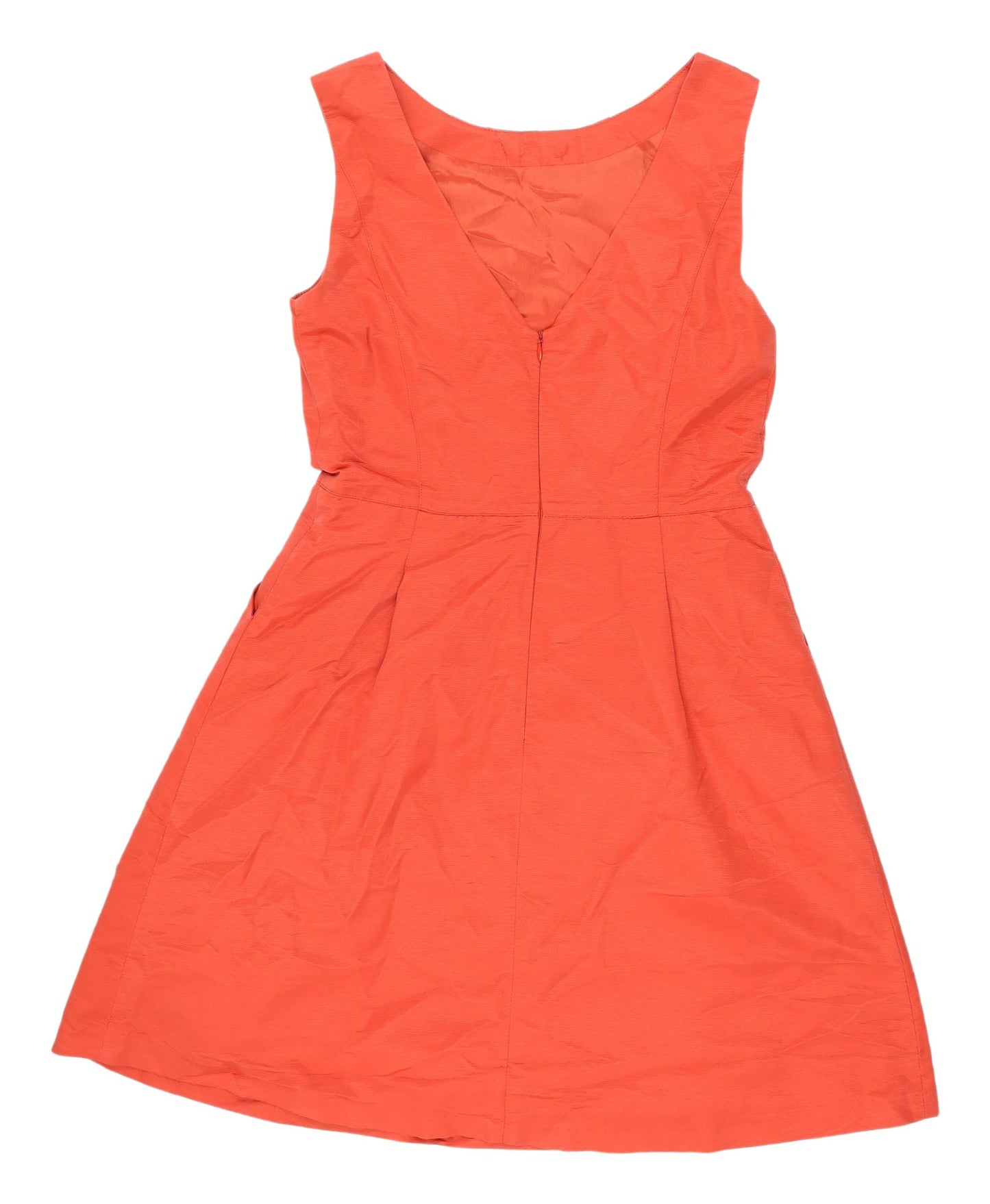 Reiss Women's Red A-Line Cotton Sleeveless Dress Size 12