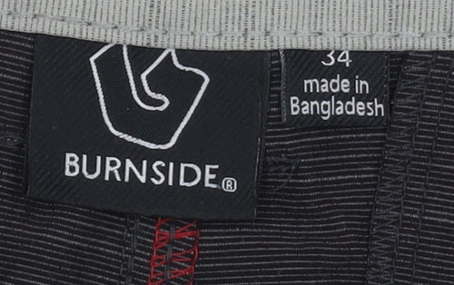 Burnside Men's Grey Chino Shorts - Size 34