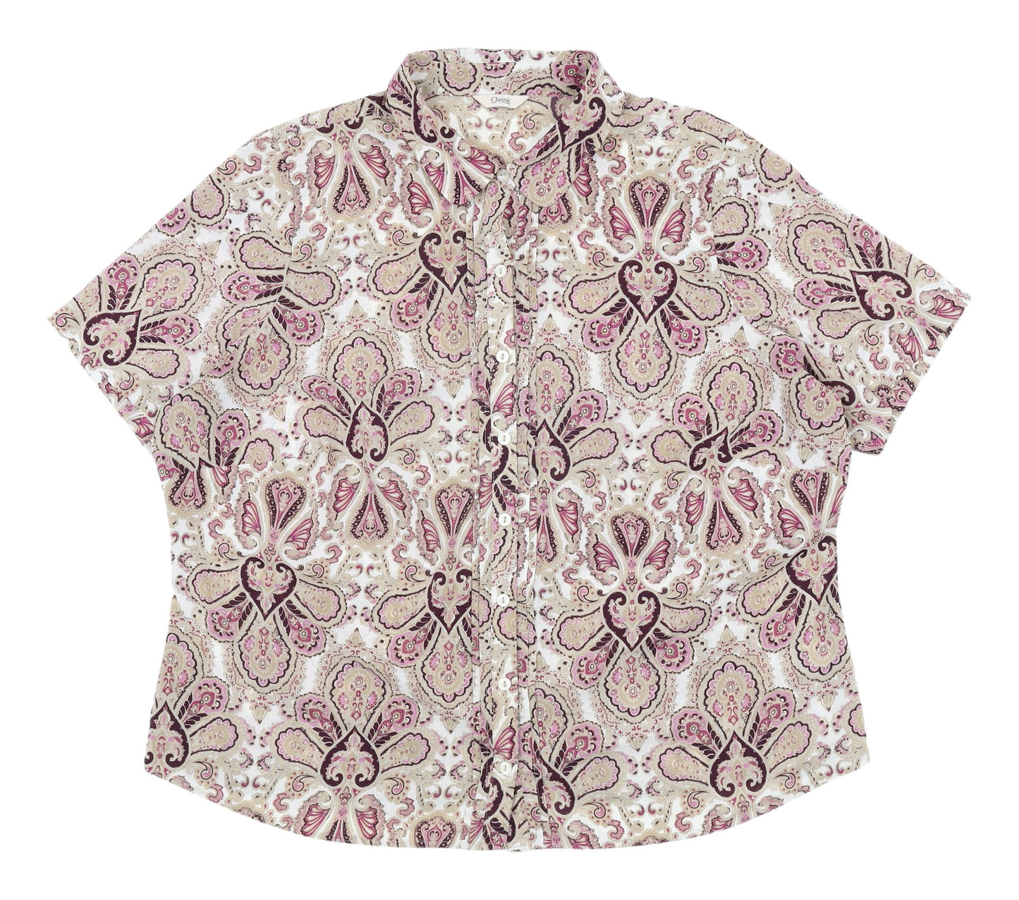 Marks and Spencer Women’s Paisley Button-Up Shirt