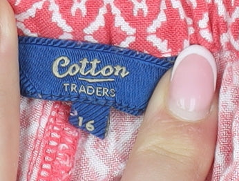 Cotton Traders Women’s Coral Geometric Trousers