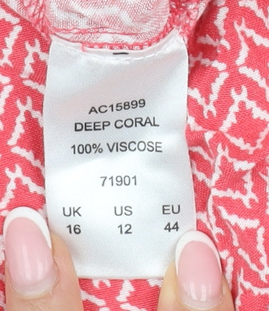 Cotton Traders Women’s Coral Geometric Trousers