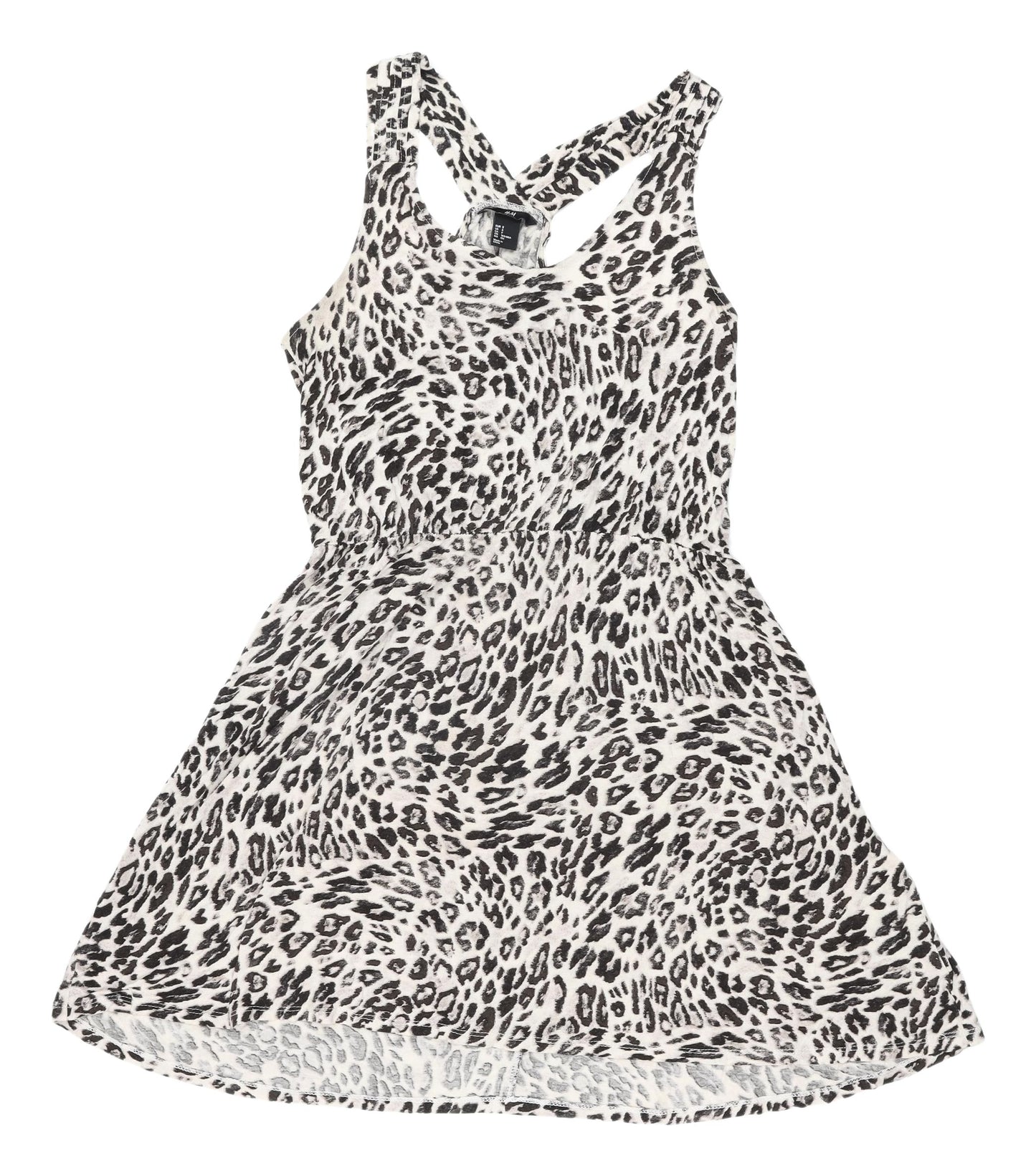 H&M Women's Animal Print Skater Dress Size 12