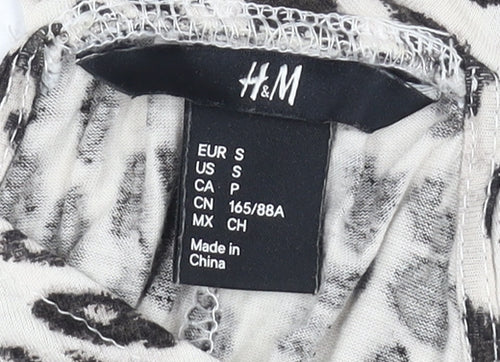 H&M Women's Animal Print Skater Dress Size 12