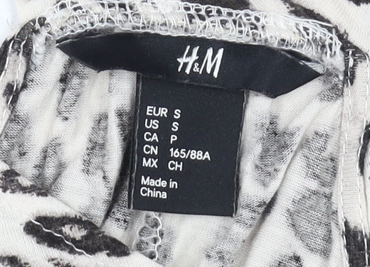 H&M Women's Animal Print Skater Dress Size 12