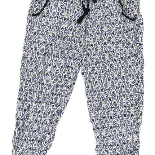 New Look Women's Multicoloured Cropped Trousers Size 14