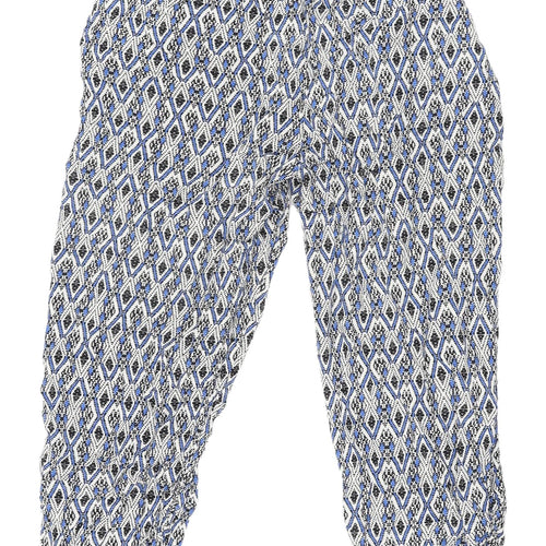 New Look Women's Multicoloured Cropped Trousers Size 14