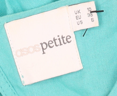 ASOS Petite Women's Green Skater Dress Size 10