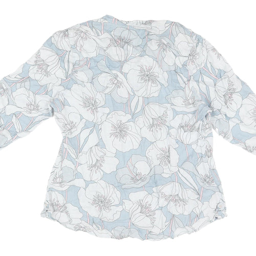 Marks & Spencer Women's Multicoloured Floral Tunic Blouse - Size 16