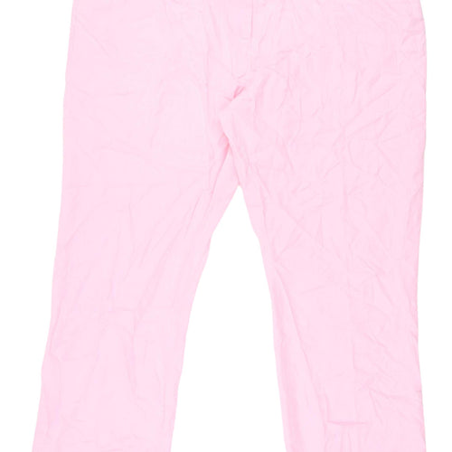 Ann Harvey Women's Pink Straight Leg Trousers Size 20