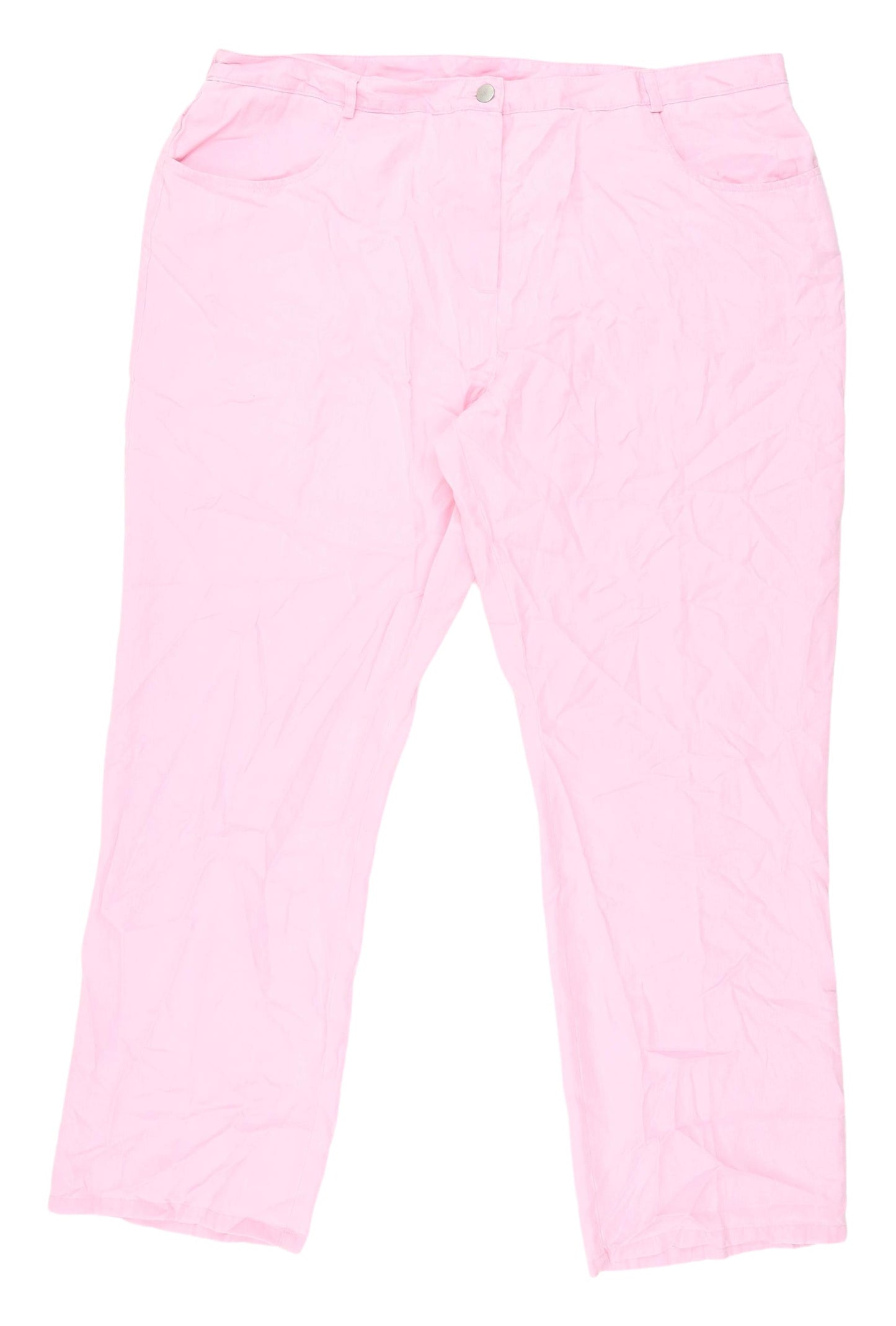 Ann Harvey Women's Pink Straight Leg Trousers Size 20