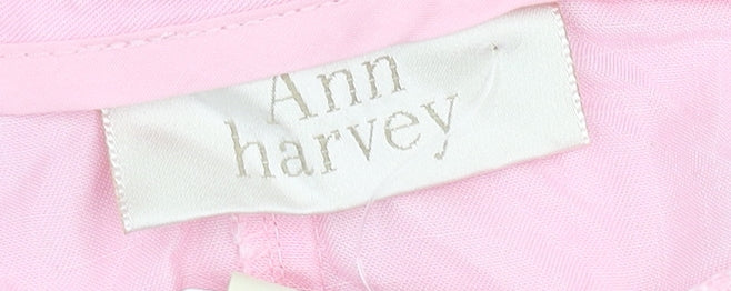 Ann Harvey Women's Pink Straight Leg Trousers Size 20