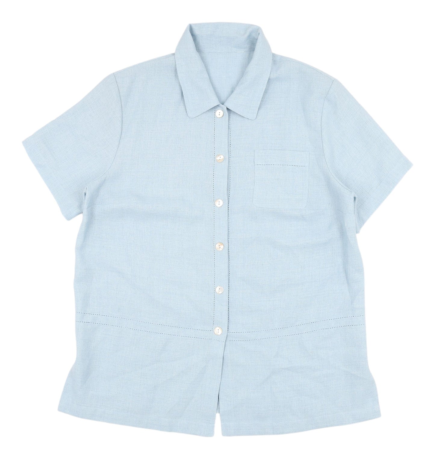 Direction Future Fashion Blue Button-Up Shirt Size 16