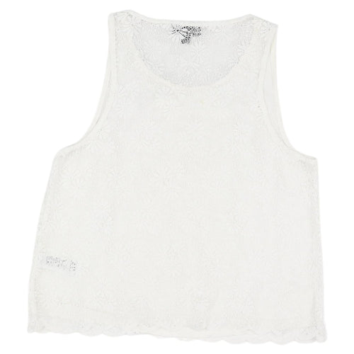 Topshop Women's White Lace Tank Camisole Size 8