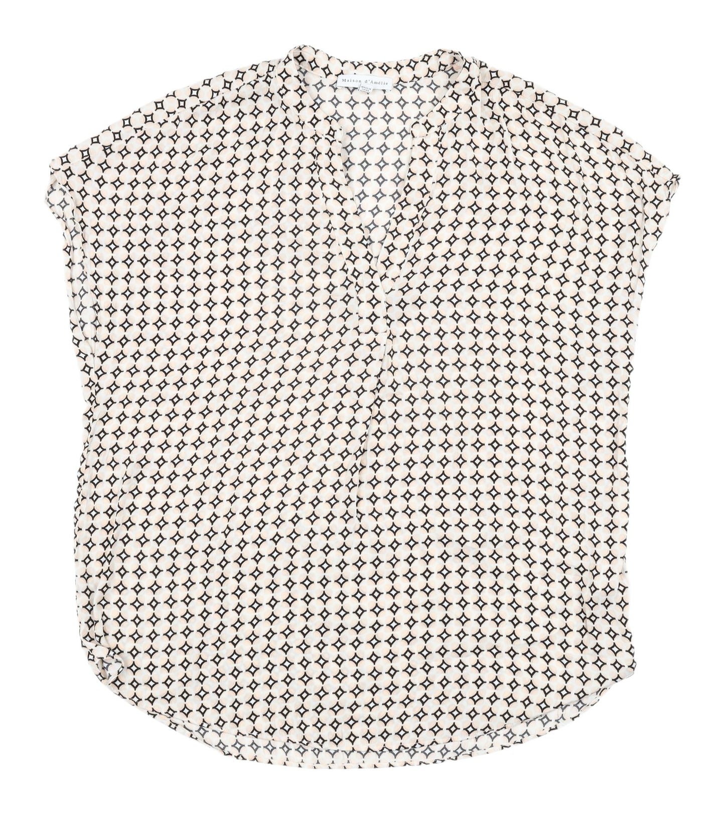 Maison d'Amelie Women's Geometric Print Blouse M