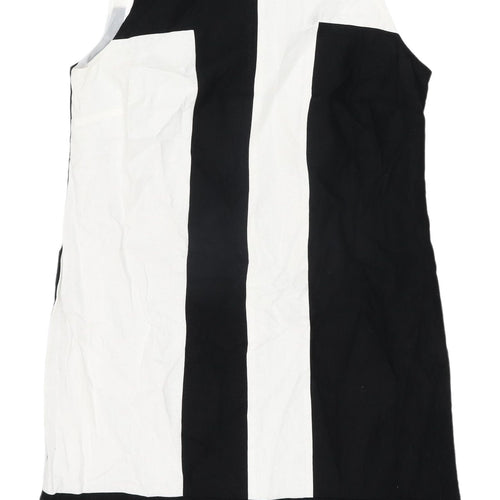 Debenhams Petite Shift Dress Black/White Size 14