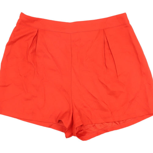 PrettyLittleThing Women's Red Chino Shorts Size 12