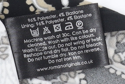 Roman Women's Multicoloured Geometric Dress, Size 14