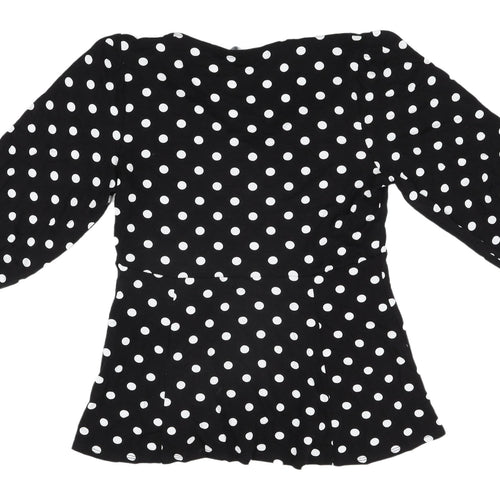 Friends Like These Women's Polka Dot Wrap Blouse - Size 12