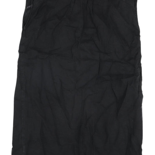 Marks & Spencer Black Linen Women's Sleeveless Shift Dress