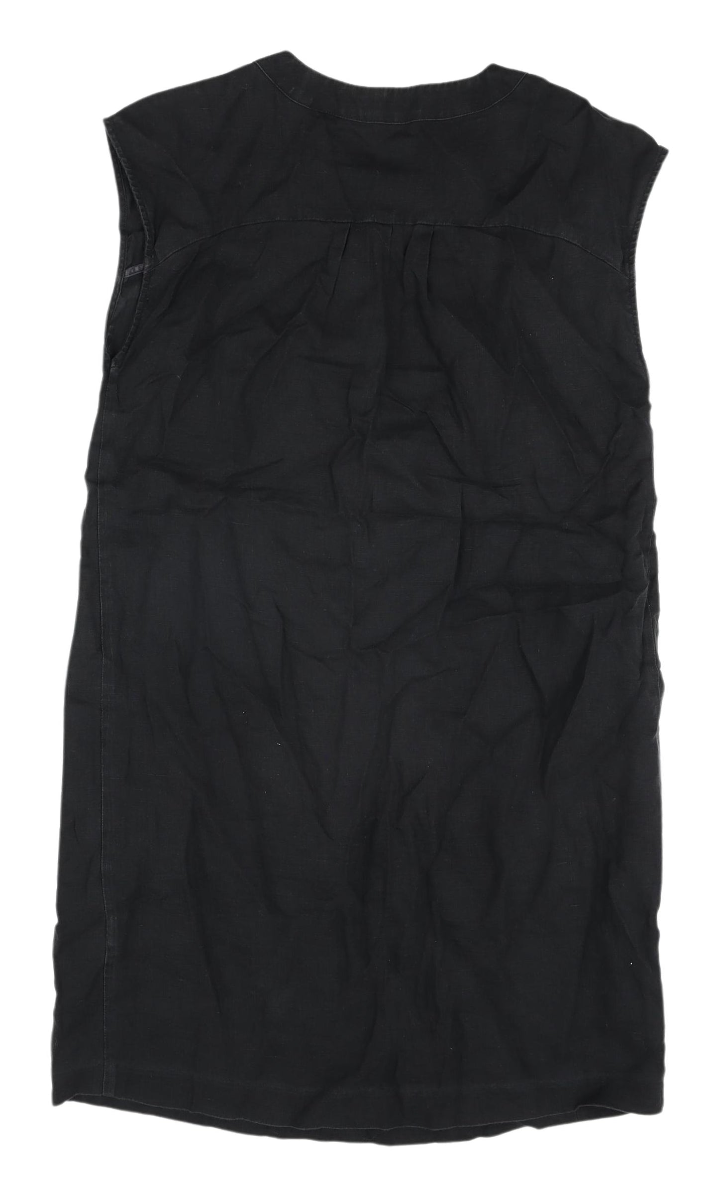 Marks & Spencer Black Linen Women's Sleeveless Shift Dress