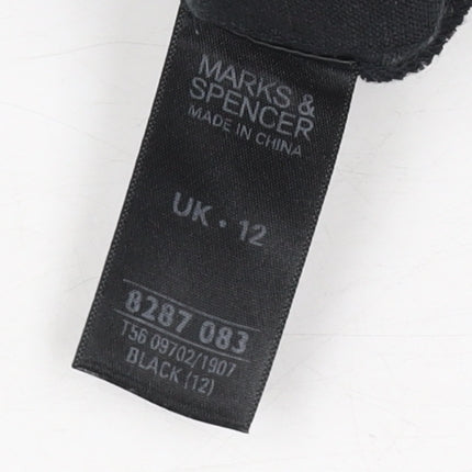 Marks & Spencer Black Linen Women's Sleeveless Shift Dress