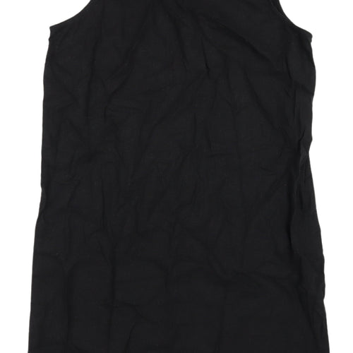 Marks & Spencer Black Sleeveless Shift Dress, Size 14