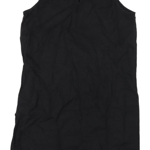 Marks & Spencer Black Sleeveless Shift Dress, Size 14