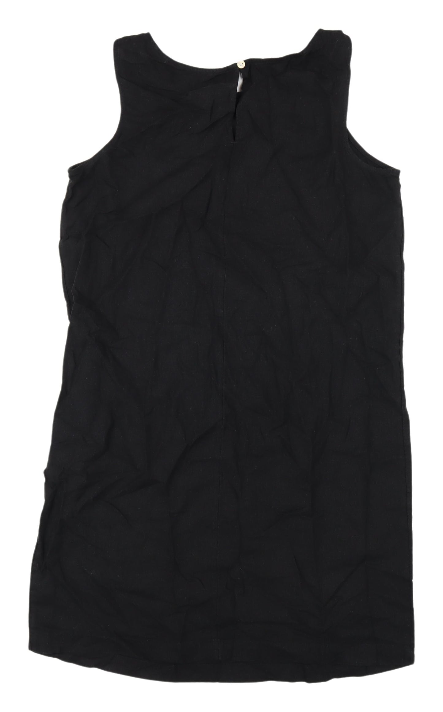 Marks & Spencer Black Sleeveless Shift Dress, Size 14