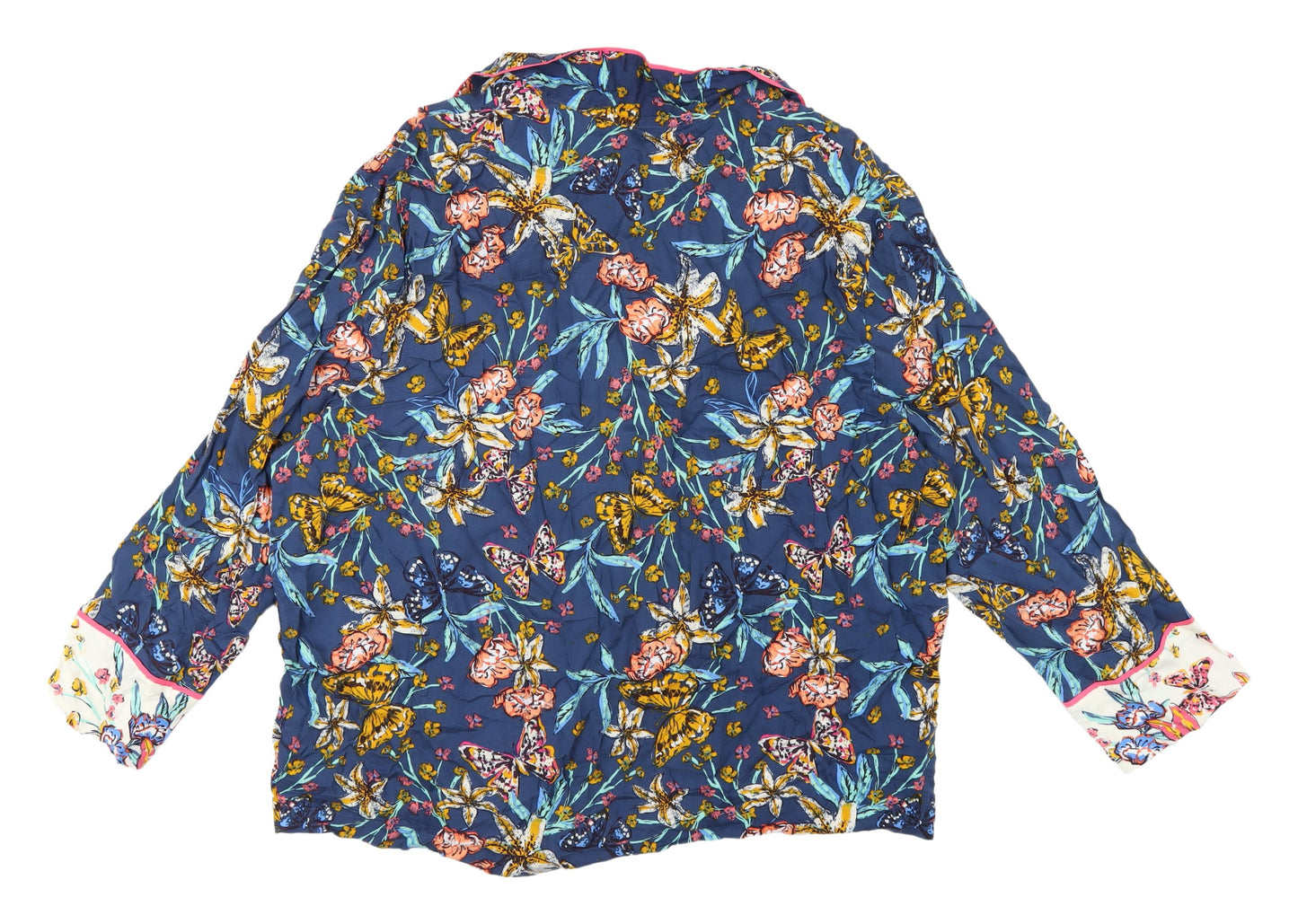 Marks and Spencer Women's Blue Floral Suit Top, Size 12
