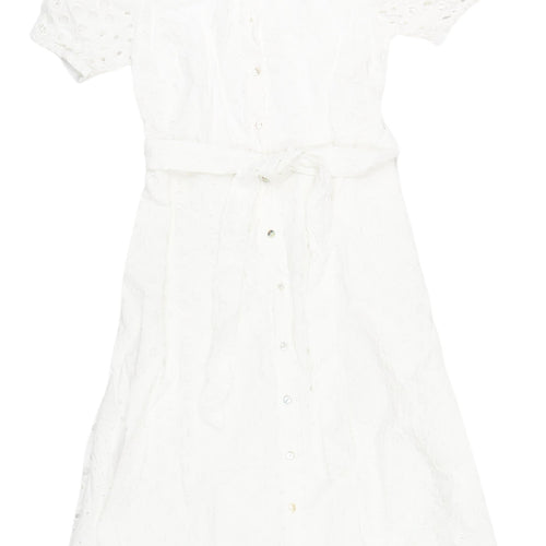 Marks and Spencer Women's White Shirt Dress UK 10