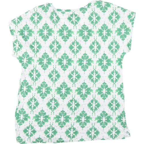 Marks and Spencer Women's Green Geometric T-Shirt Size 14