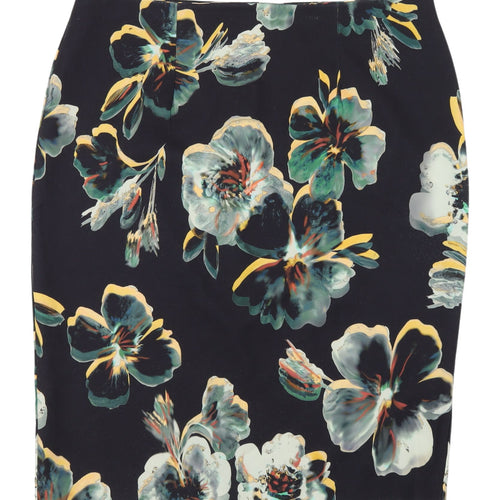 Per Una Women's Black Floral Pencil Skirt Size 18