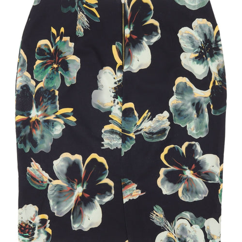 Per Una Women's Black Floral Pencil Skirt Size 18