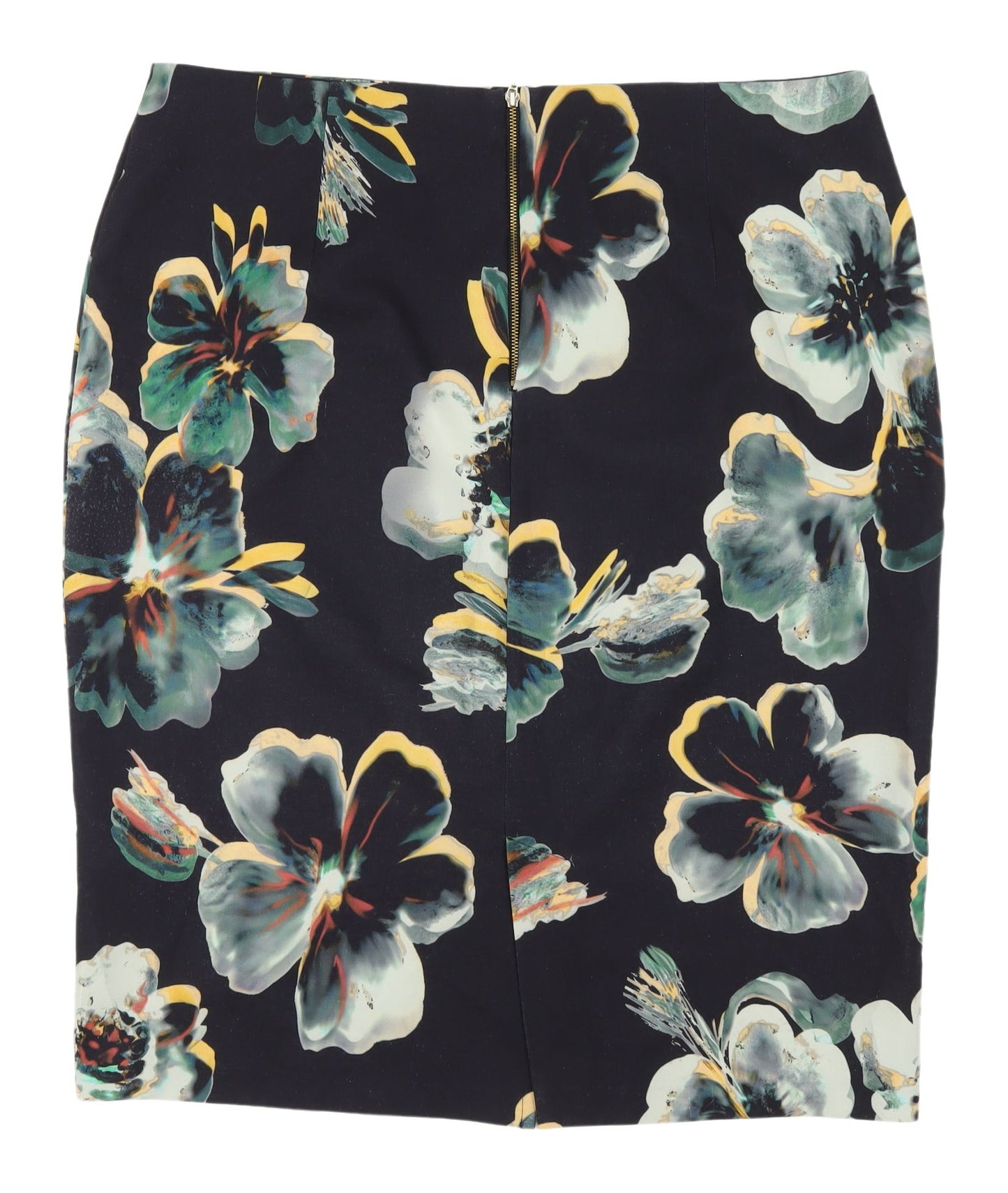 Per Una Women's Black Floral Pencil Skirt Size 18