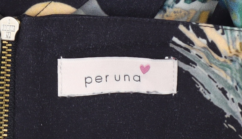 Per Una Women's Black Floral Pencil Skirt Size 18