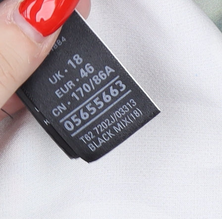 Per Una Women's Black Floral Pencil Skirt Size 18