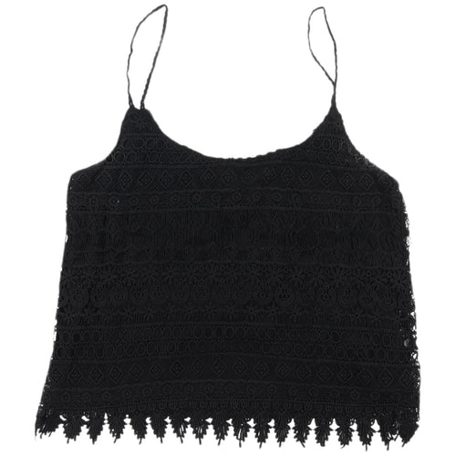 H&M Women's Black Crochet Camisole Tank Top