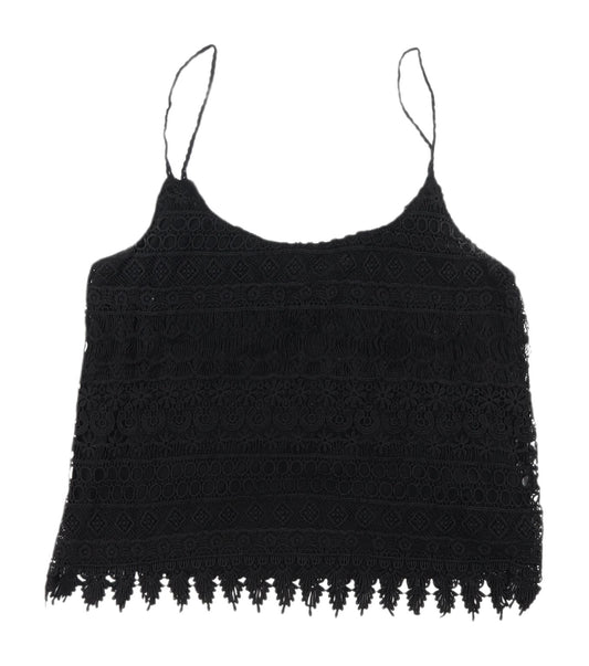 H&M Women's Black Crochet Camisole Tank Top