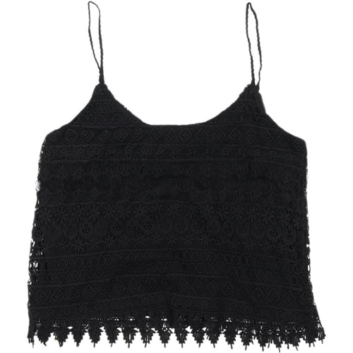 H&M Women's Black Crochet Camisole Tank Top