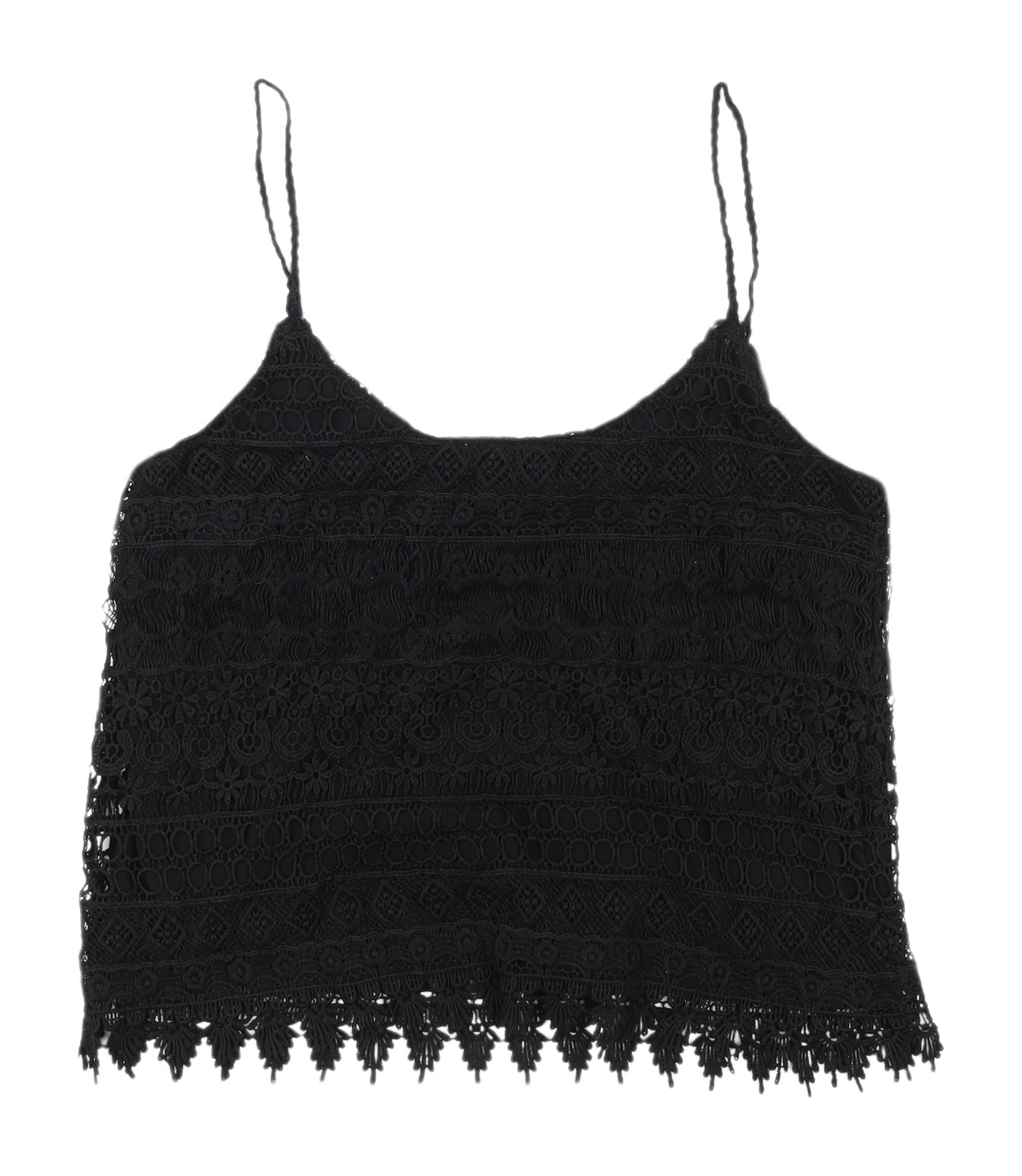 H&M Women's Black Crochet Camisole Tank Top