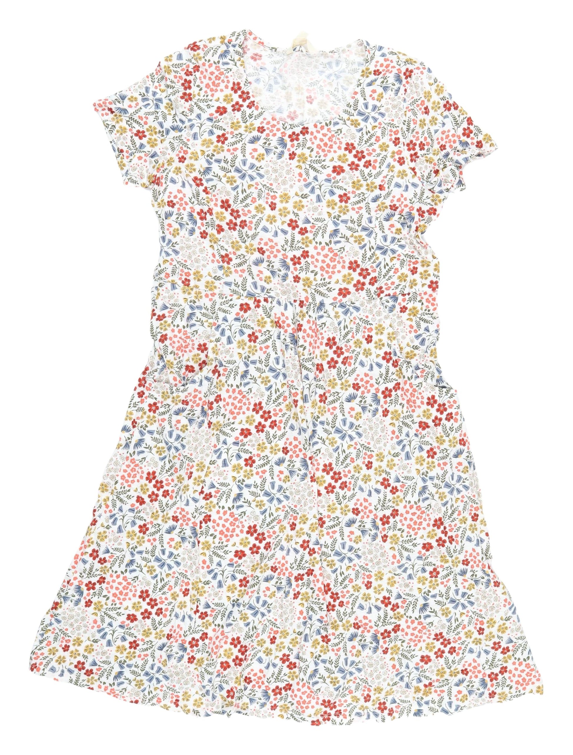 Seasalt Cornwall Women's Floral Fit & Flare Dress, Size 12 Preworn Seasalt Cornwall Women's Floral Fit & Flare Dress, Size 12 Preworn